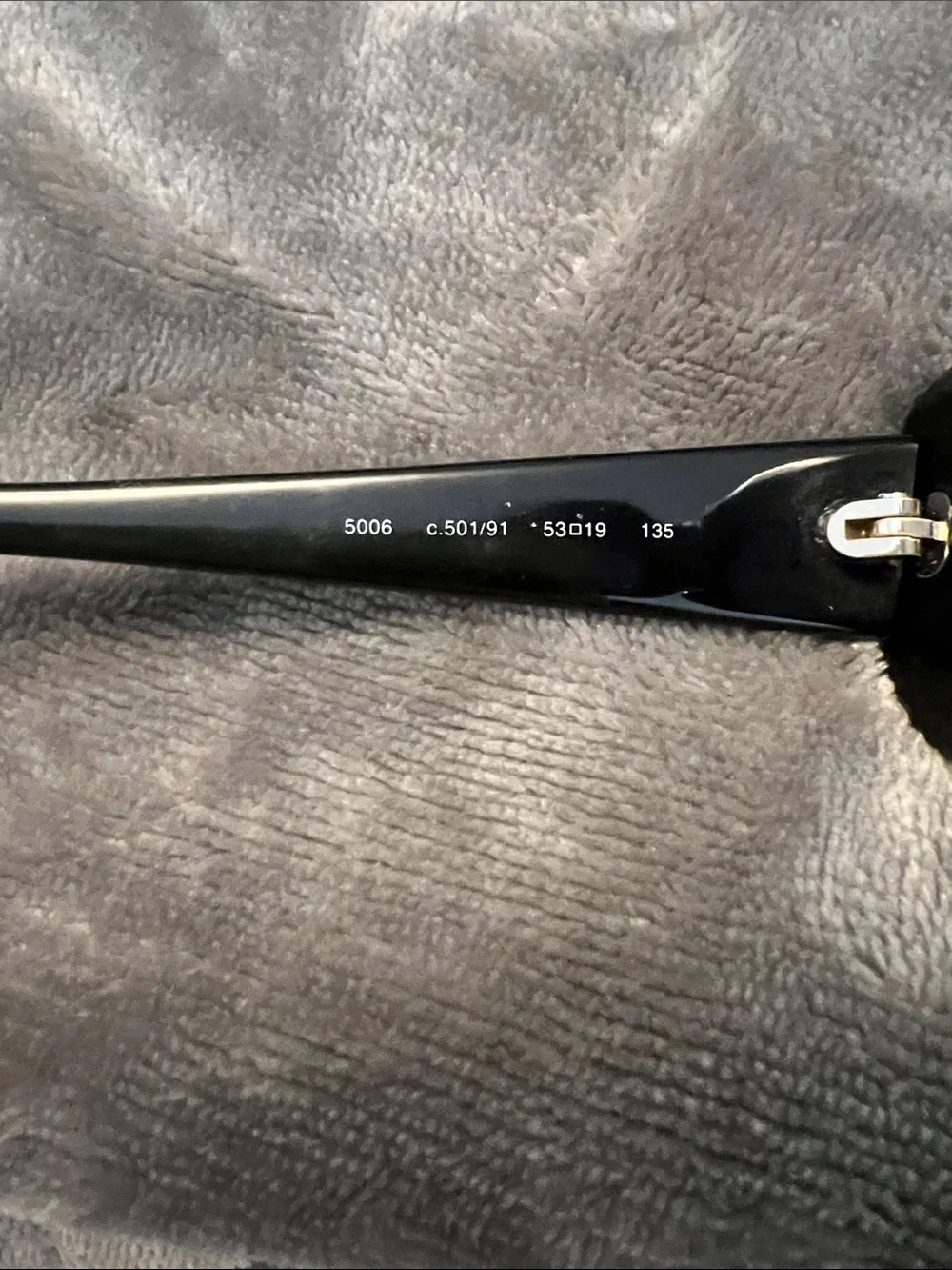 CHANEL Black Glossy Oversized Sunglasses with Gold Logo Accents